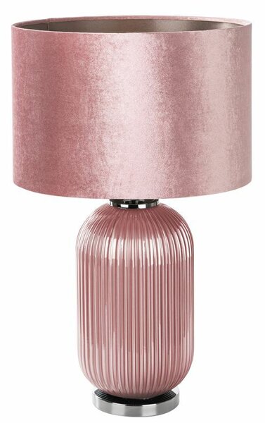 Patty asztali lámpa bársony búrával Sötét rózsaszín 41x65 cm