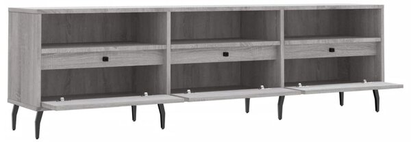 Szürke sonoma színű szerelt fa TV-szekrény 150x30x44,5 cm