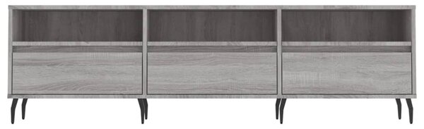 Szürke sonoma színű szerelt fa TV-szekrény 150x30x44,5 cm