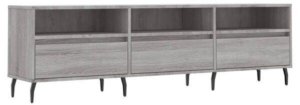 Szürke sonoma színű szerelt fa TV-szekrény 150x30x44,5 cm
