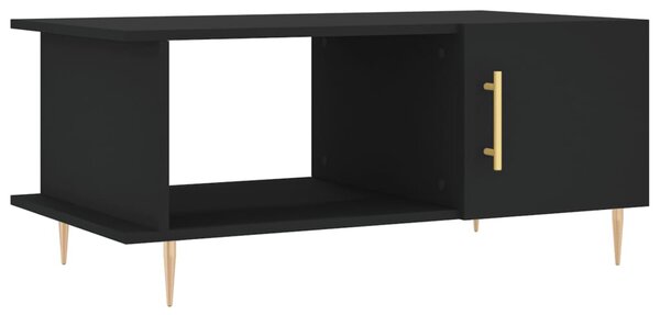 Fekete szerelt fa dohányzóasztal 90 x 50 x 40 cm
