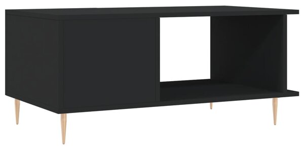 Fekete szerelt fa dohányzóasztal 90 x 50 x 40 cm
