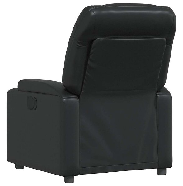 Fekete műbőr relaxfotel
