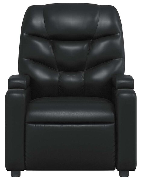 Fekete műbőr relaxfotel