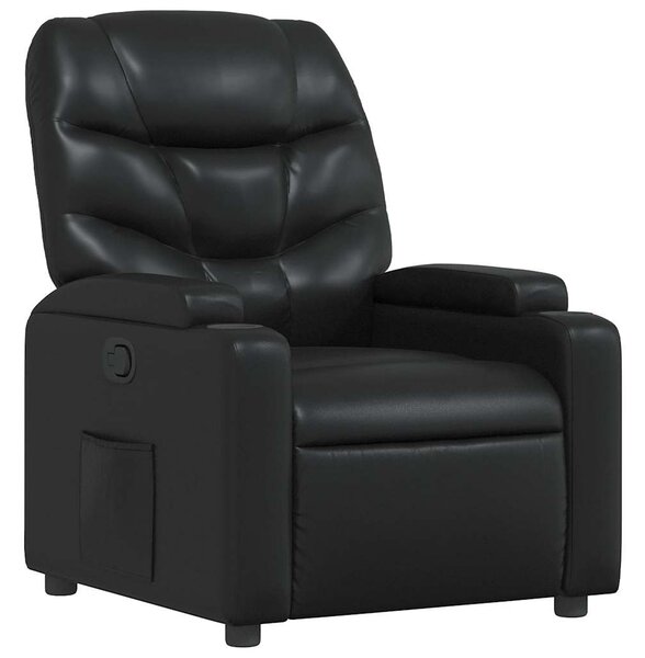Fekete műbőr relaxfotel