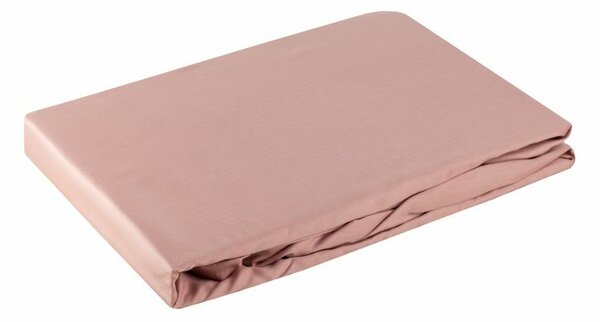 Nova3 pamut-szatén gumis lepedő Pasztell rózsaszín 100x200 cm +25 cm