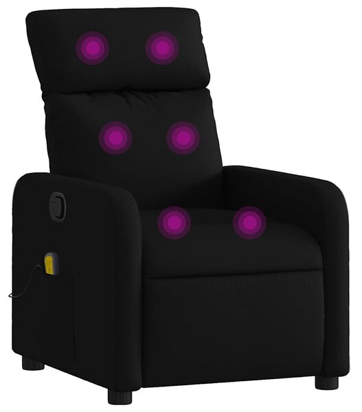 Fekete szövet dönthető masszázsfotel