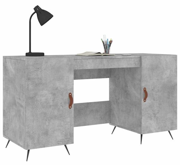 Betonszürke szerelt fa íróasztal 140 x 50 x 75 cm