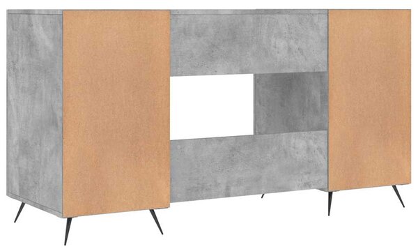 Betonszürke szerelt fa íróasztal 140 x 50 x 75 cm