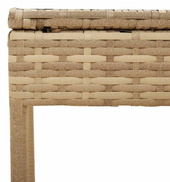 VidaXL Napozóágy - Polyrattan - Bézs - 200cm