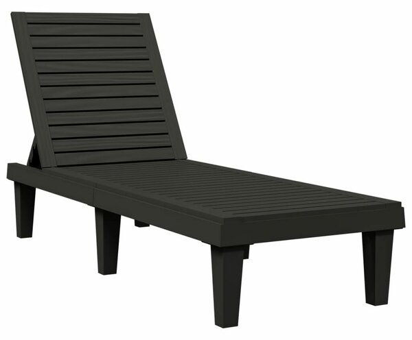VidaXL Napozóágy - Fekete - 155x58x83 cm