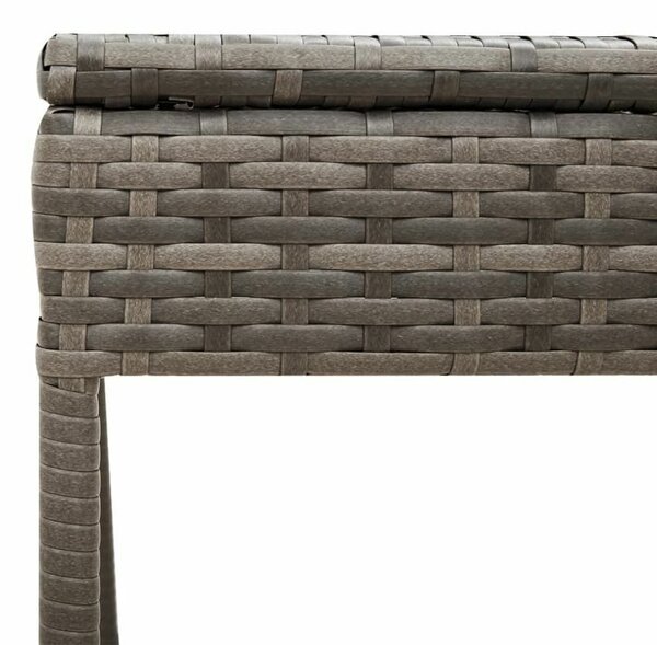 VidaXL Napozóágy Szett - 2 db Szürke Polyrattan