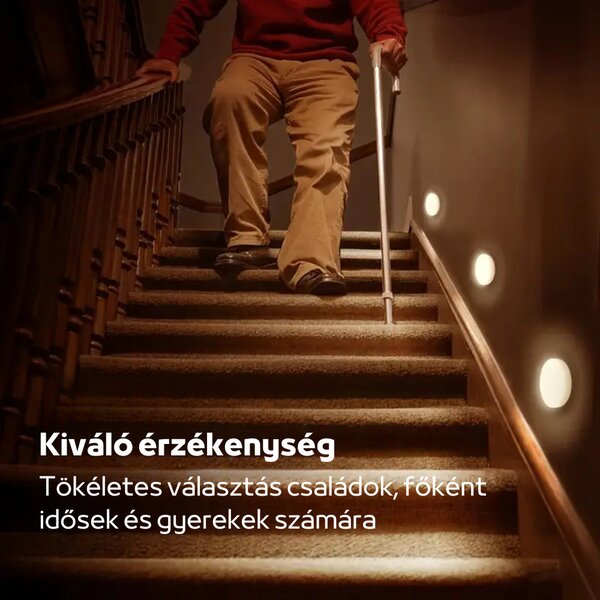 Mozgásérzékelő Lámpa Meleg és Hideg Fénnyel, Többféle Szerelési Móddal - 4 db-os Szett