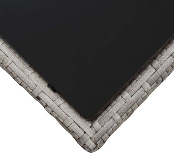 Polyrattan Kerti Ülőgarnitúra - 3 részes - Szürke