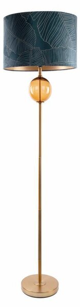 Musa2 állólámpa bársony búrával Gránátkék/arany 46x165 cm