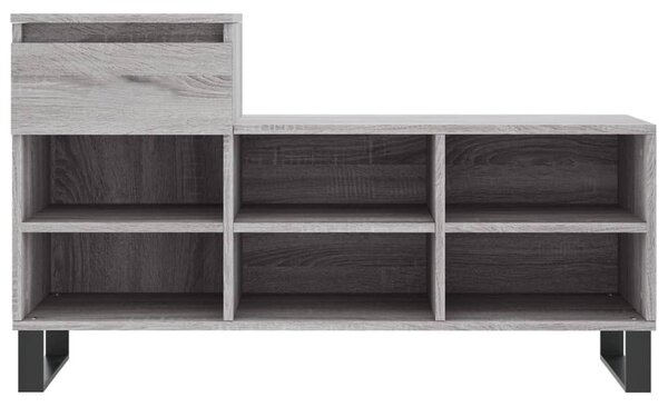 Szürke sonoma színű szerelt fa cipősszekrény 102x36x60 cm