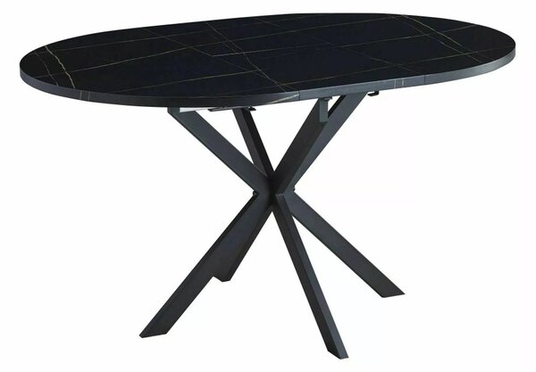 Gaston bővíthető étkezőasztal fekete 100-135cm