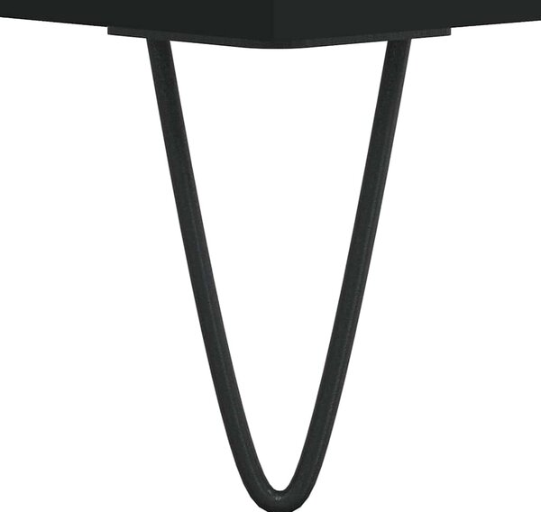 Fekete szerelt fa cipőszekrény 60 x 35 x 105 cm