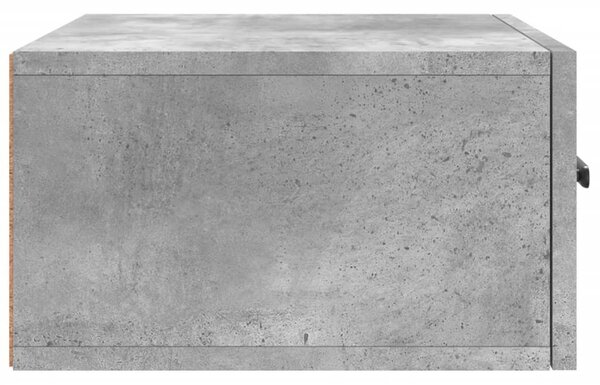 2 db betonszürke falra szerelhető éjjeliszekrény 35x35x20 cm