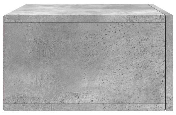 2 db betonszürke falra szerelhető éjjeliszekrény 35x35x20 cm