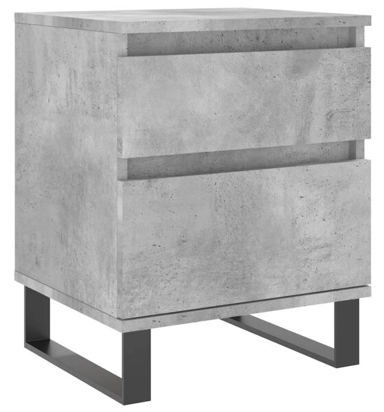 Betonszürke szerelt fa éjjeliszekrény 40x35x50 cm