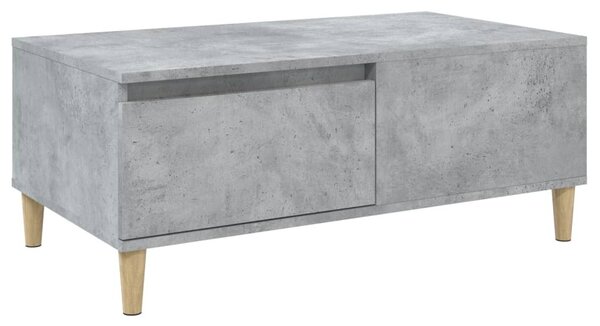 Betonszürke szerelt fa dohányzóasztal 90x50x36,5 cm