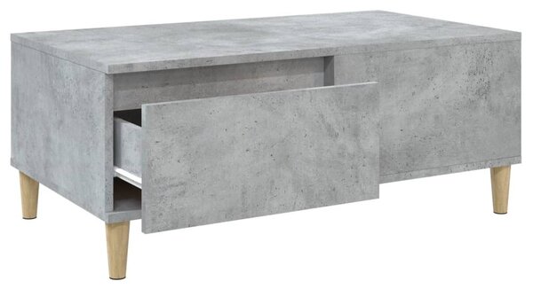 Betonszürke szerelt fa dohányzóasztal 90x50x36,5 cm