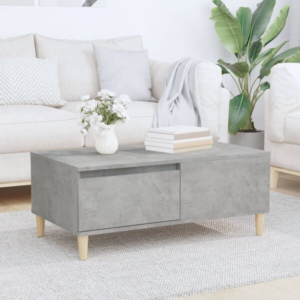 Betonszürke szerelt fa dohányzóasztal 90x50x36,5 cm