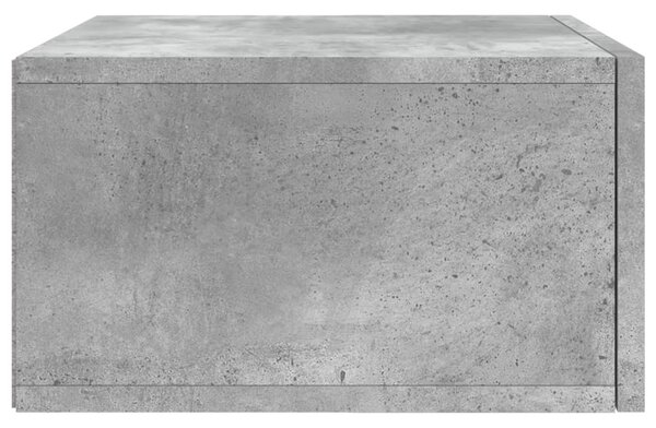 2 db betonszürke falra szerelhető éjjeliszekrény 35x35x20 cm