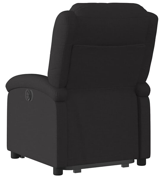 Elektromos felállást segítő fekete szövet dönthető fotel
