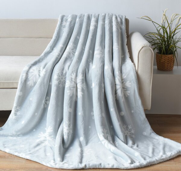 Naturtex sherpa pléd 150x200 cm - hópehely szürke-fehér
