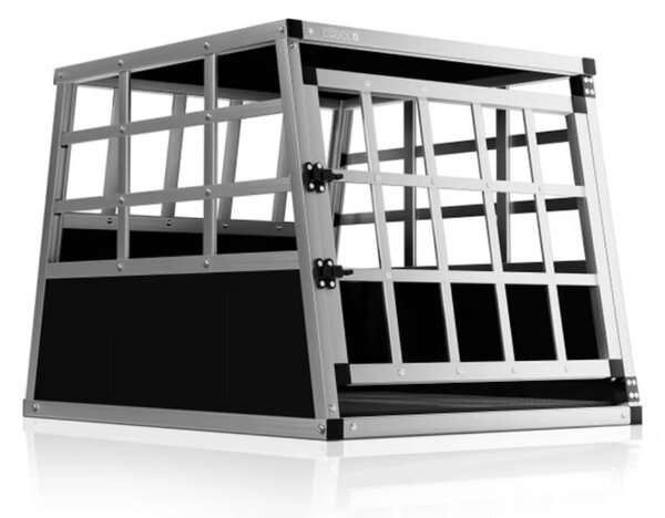 BRUNO kutyaszállító box, 70x54x51cm, ezüst/fekete Cadoca