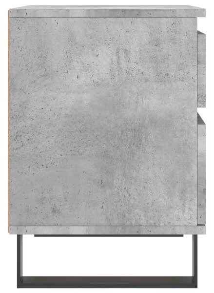 Betonszürke szerelt fa éjjeliszekrény 40x35x50 cm