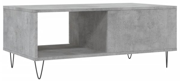 Betonszürke szerelt fa dohányzóasztal 90x50x36,5 cm