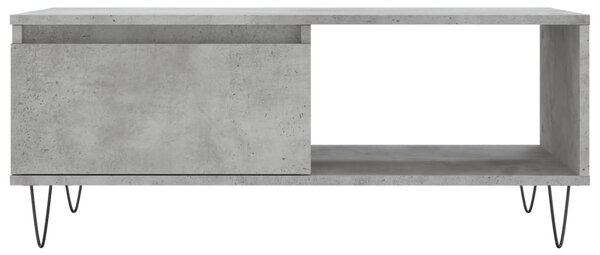 Betonszürke szerelt fa dohányzóasztal 90x50x36,5 cm