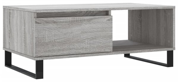Szürke sonoma színű szerelt fa dohányzóasztal 90 x 50 x 36,5 cm