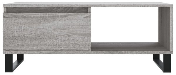 Szürke sonoma színű szerelt fa dohányzóasztal 90 x 50 x 36,5 cm