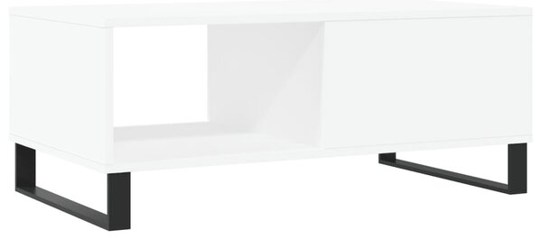 Fehér szerelt fa dohányzóasztal 90 x 50 x 36,5 cm