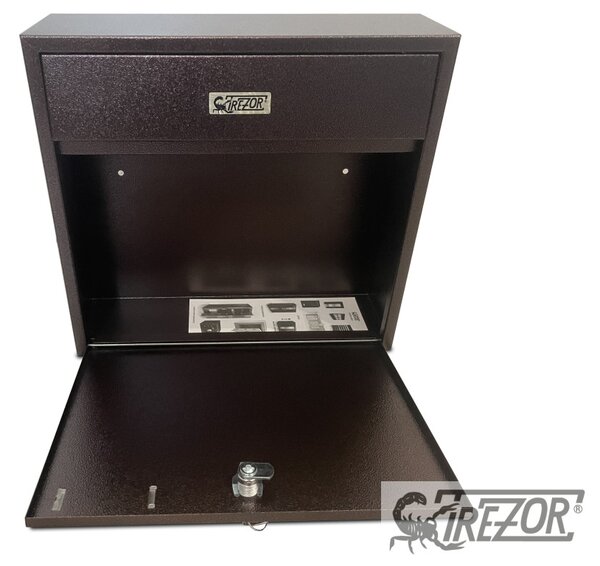 Trezor Postaláda Kültéri fekvő antik bronz