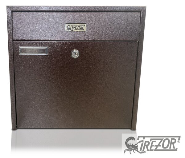 Trezor Postaláda Kültéri fekvő antik bronz