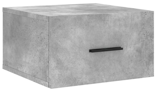 2 db betonszürke falra szerelhető éjjeliszekrény 35x35x20 cm