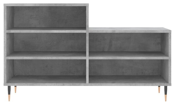 Betonszürke szerelt fa cipőszekrény 102x36x60 cm