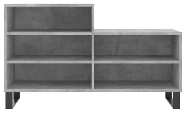 Betonszürke szerelt fa cipőszekrény 102x36x60 cm