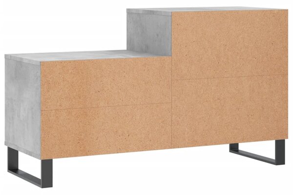 Betonszürke szerelt fa cipőszekrény 102x36x60 cm