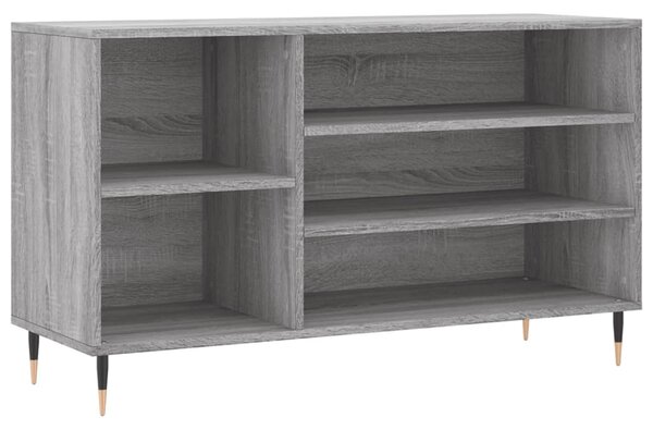 Szürke sonoma színű szerelt fa cipősszekrény 102x36x60 cm