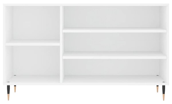 Fehér szerelt fa cipősszekrény 102x36x60 cm