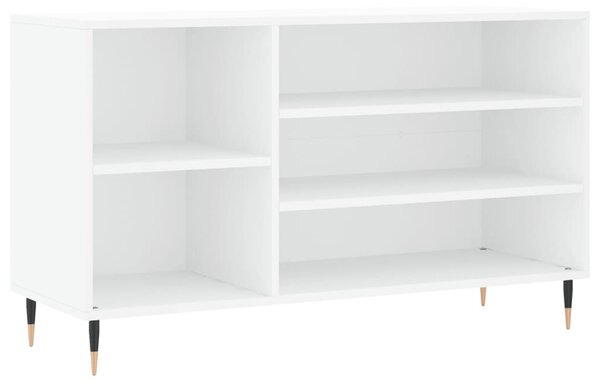 Fehér szerelt fa cipősszekrény 102x36x60 cm