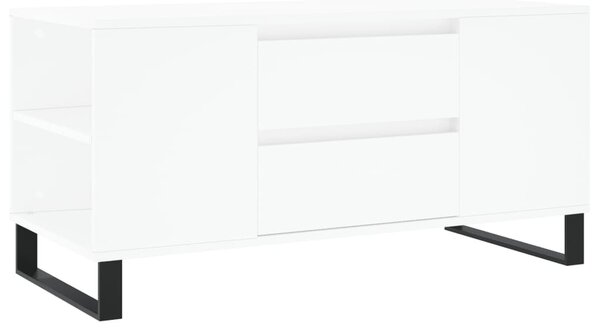 Fehér szerelt fa dohányzóasztal 102x44,5x50 cm