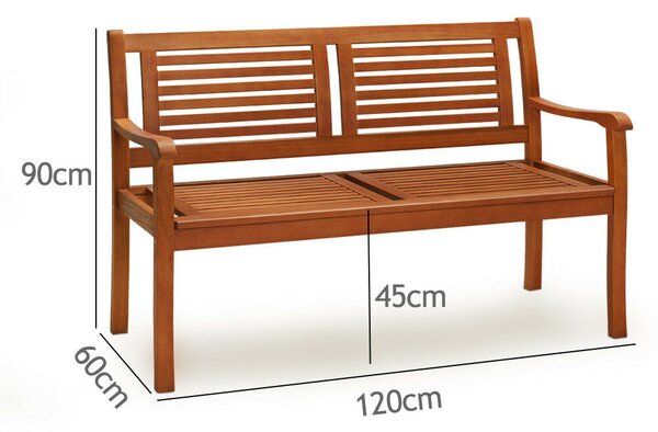 MANUELA kerti pad, 120x60x90cm, természetes barna Casaria