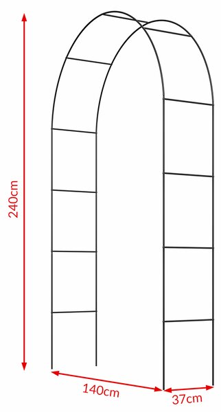 Gardebruk® Kerti boltív - 240x140x37 cm